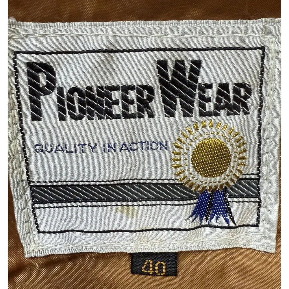 PIONEER WEAR - Men's‎ VINTAGE Leather Blazer Jacket - Size 40